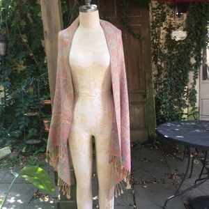100% Pashmina wrap scarf 68” long plus fringe